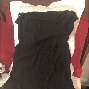 Spring Street Dress Strapless Mini Black Medium